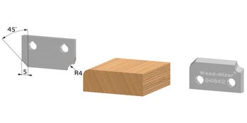 Pair of Moulding Knives 40mm HSS