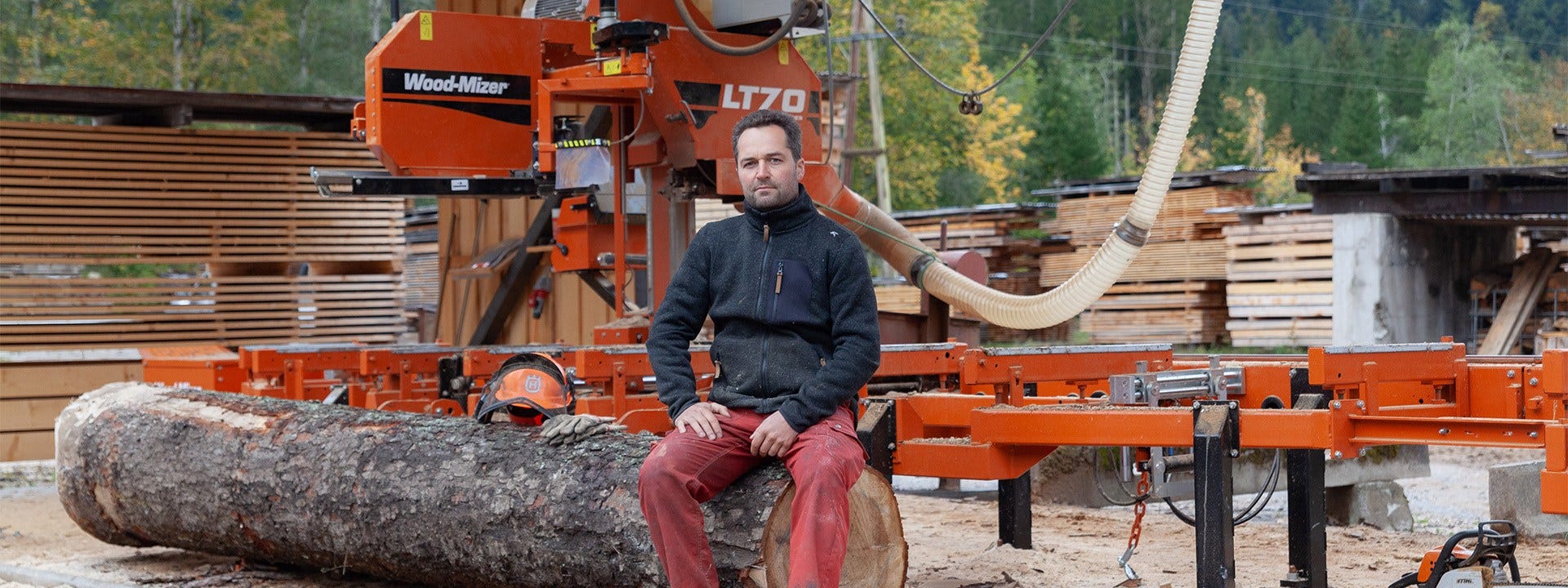 The Power of Hydraulics: Michael Huemer’s Success with the Wood-Mizer LT70 Sawmill