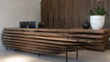 A Furniture Maker Creates a Unique Cypress Desk Using the LT15WIDE Sawmill